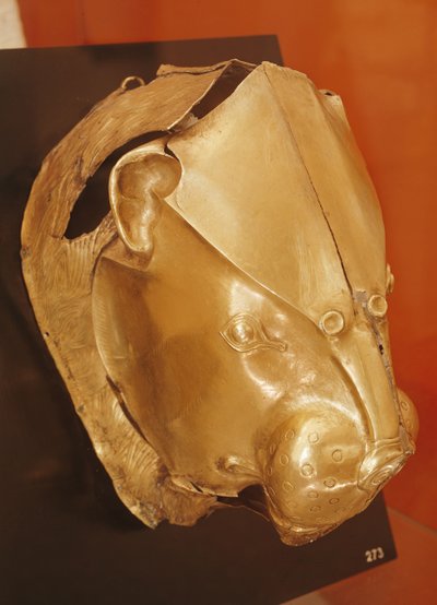 Rhyton a testa di leone, dal Circolo delle Tombe A, Micene, c.XVI secolo a.C. da Mycenaean